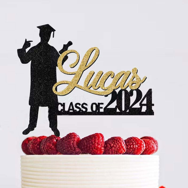 Personalized Graduation Congrats Decor Cake Topper Class of 2024