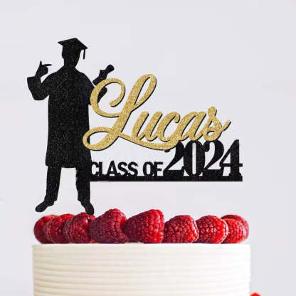 Personalized Graduation Congrats Decor Cake Topper Class of 2024
