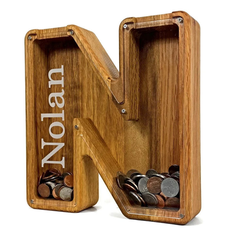 Personalized Piggy Bank Wooden Piggy Bank