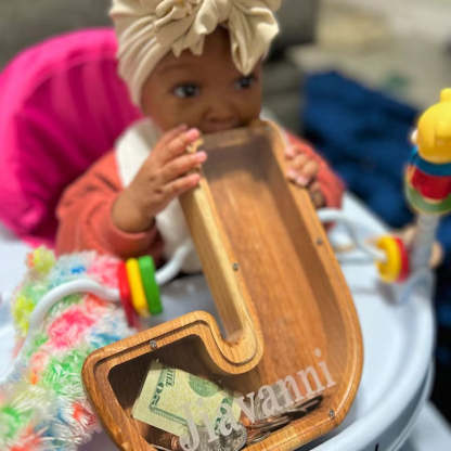 Personalized Piggy Bank Wooden Piggy Bank