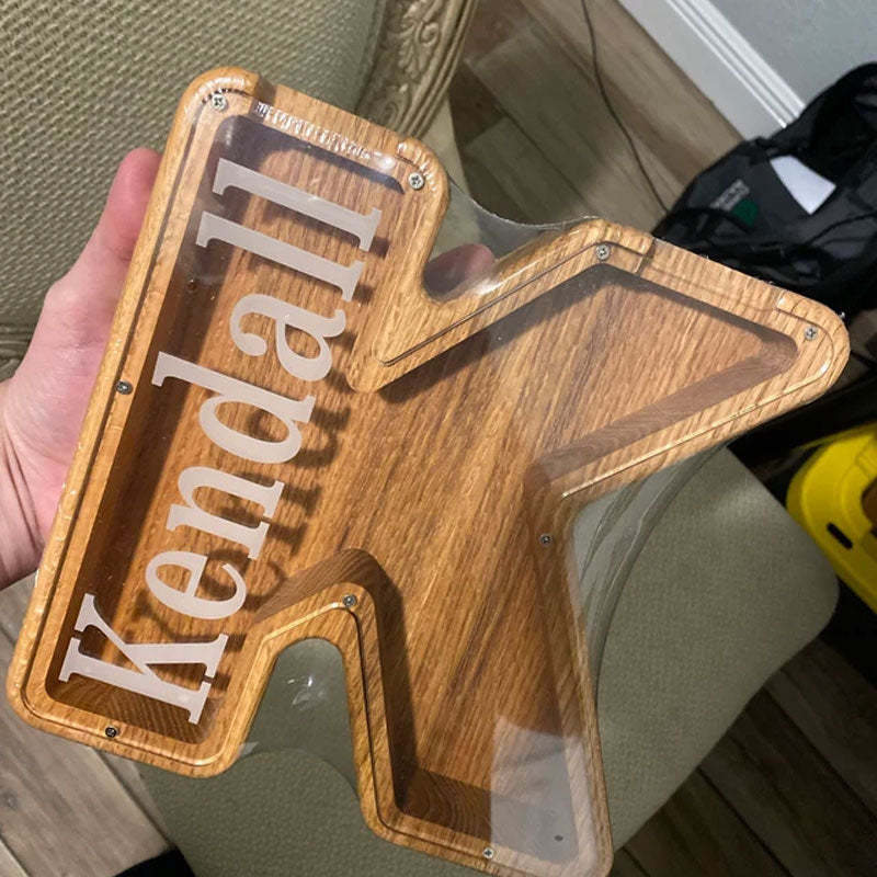 Personalized Piggy Bank Wooden Piggy Bank