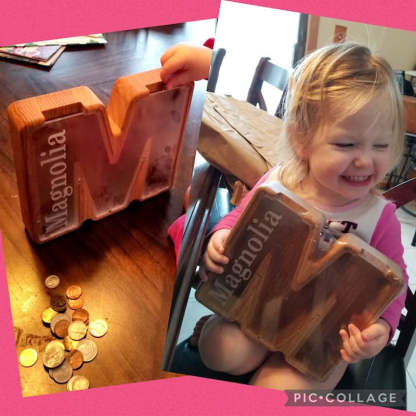 Personalized Piggy Bank Wooden Piggy Bank