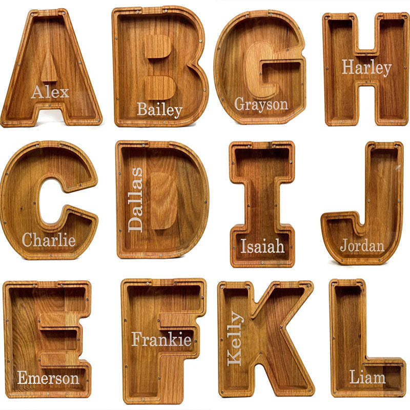 Personalized Piggy Bank Wooden Piggy Bank