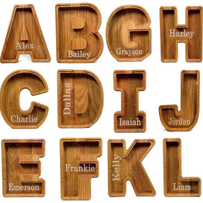 Personalized Piggy Bank Wooden Piggy Bank