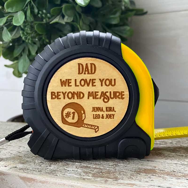 Personalized Laser Engraved Tape Measure Perfect Gift for Dads this Father's Day