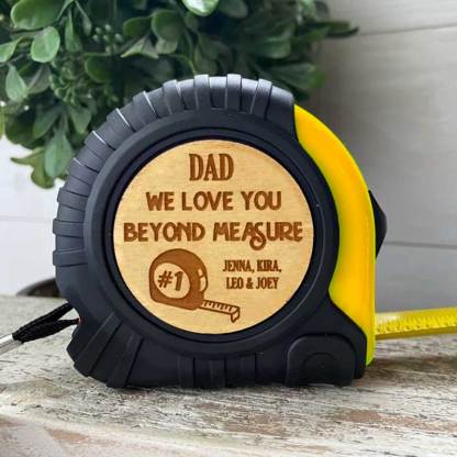 Personalized Laser Engraved Tape Measure Perfect Gift for Dads this Father's Day