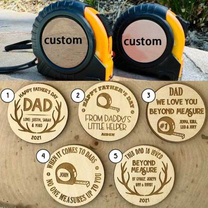 Personalized Laser Engraved Tape Measure Perfect Gift for Dads this Father's Day