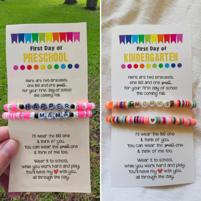 Personalized School First Day of School Name Bracelets