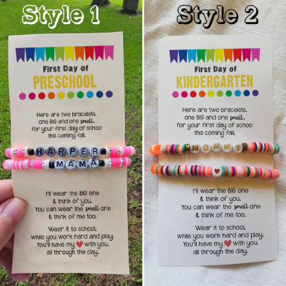 Personalized School First Day of School Name Bracelets