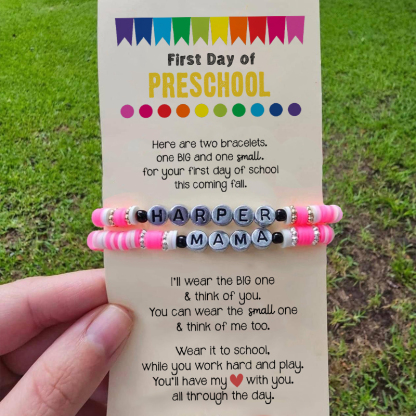 Personalized School First Day of School Name Bracelets