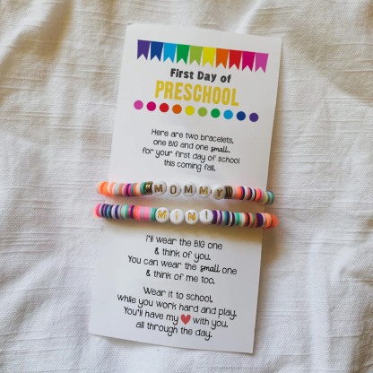 Personalized School First Day of School Name Bracelets