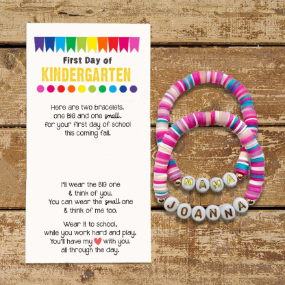 Personalized School First Day of School Name Bracelets