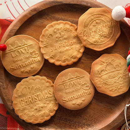 Custom Chritmas and Love Cookie Stamps with 6 Designs