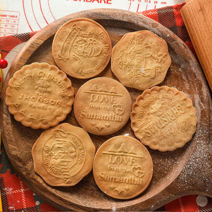 Custom Chritmas and Love Cookie Stamps with 6 Designs