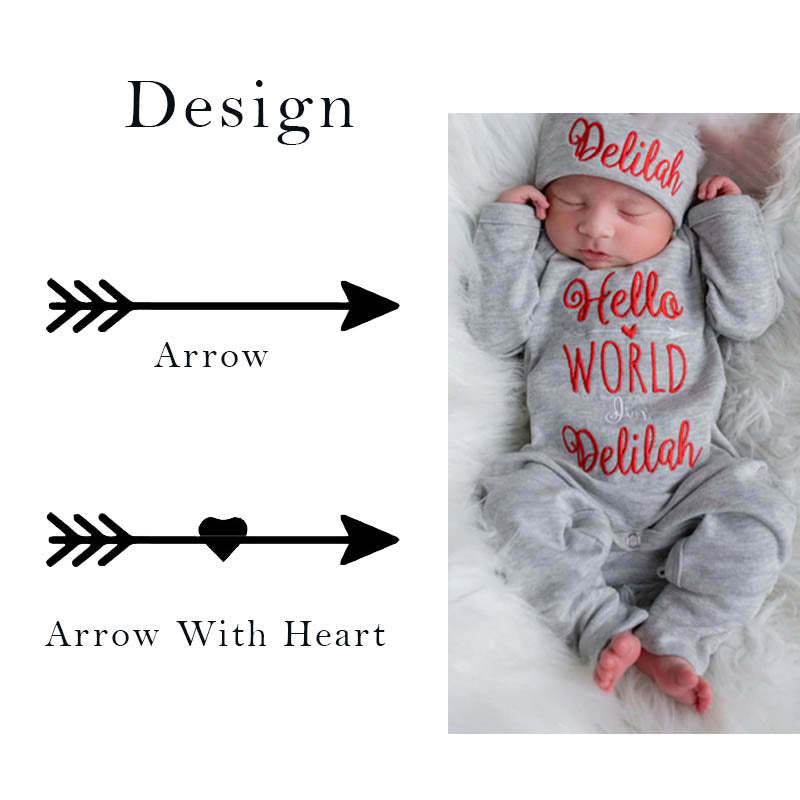 Personalized Baby Outfit Hello World Outfit