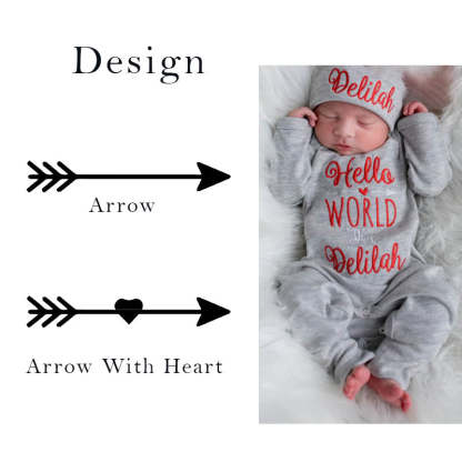 Personalized Baby Outfit Hello World Outfit