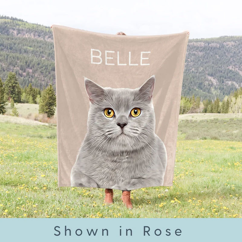 Custom Pet Blanket Pet Photo Name Blanket