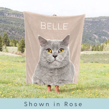 Custom Pet Blanket Pet Photo Name Blanket