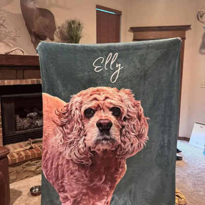 Custom Pet Blanket Pet Photo Name Blanket