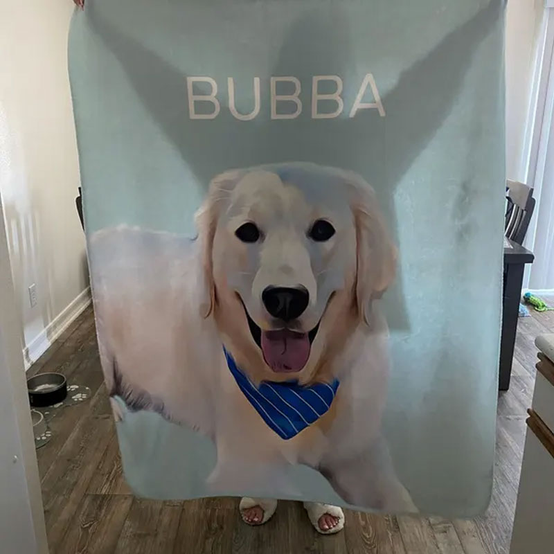 Custom Pet Blanket Pet Photo Name Blanket