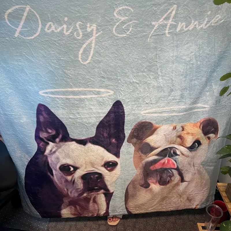 Custom Pet Blanket Pet Photo Name Blanket