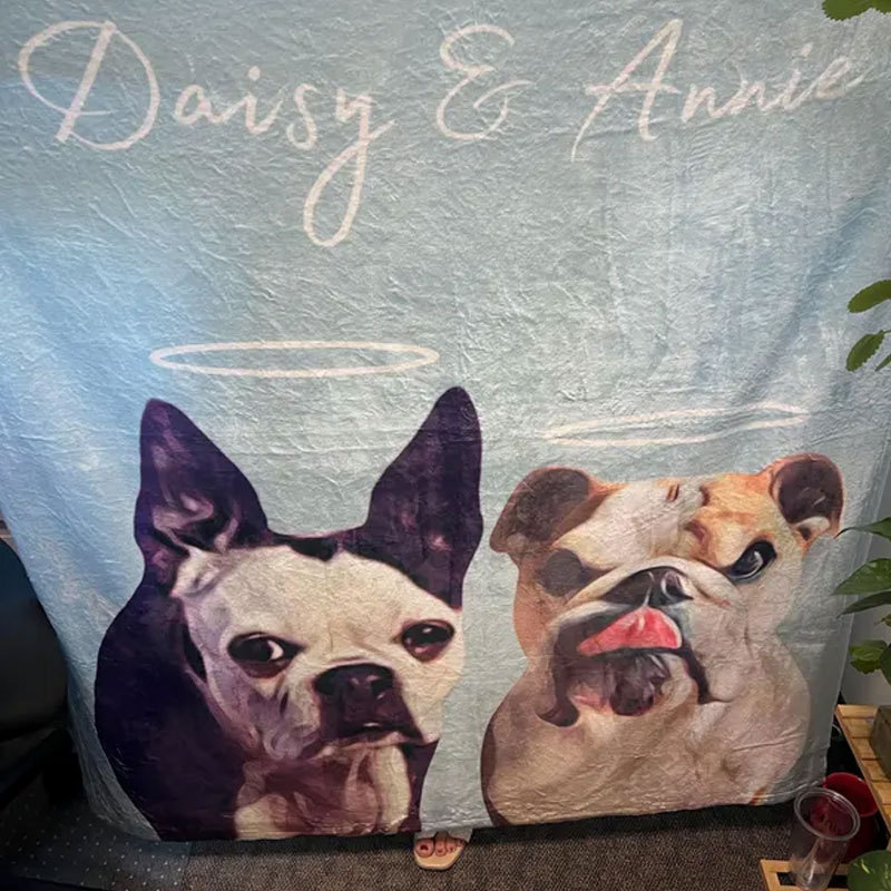 Custom Pet Blanket Pet Photo Name Blanket