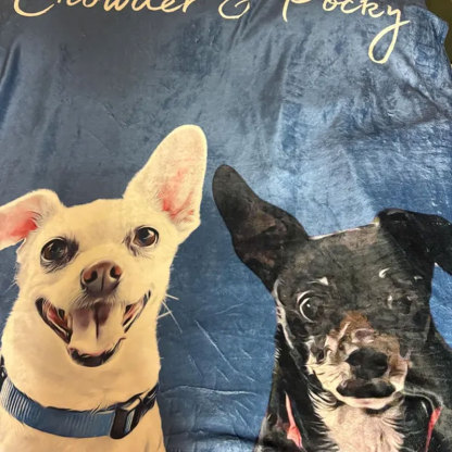 Custom Pet Blanket Pet Photo Name Blanket