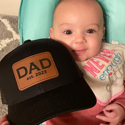 Dad Est 2024 Hat Personalized Name and Year Gift For New Dad Gift