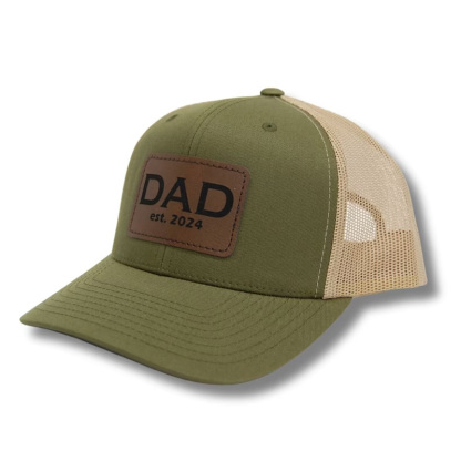Dad Est 2024 Hat Personalized Name and Year Gift For New Dad Gift