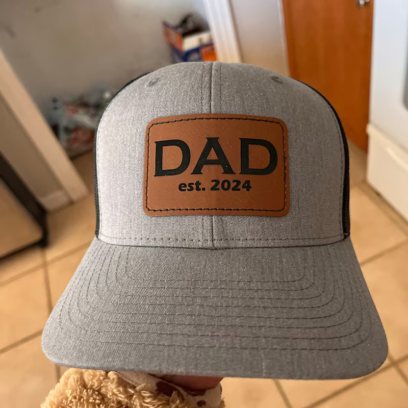 Dad Est 2024 Hat Personalized Name and Year Gift For New Dad Gift