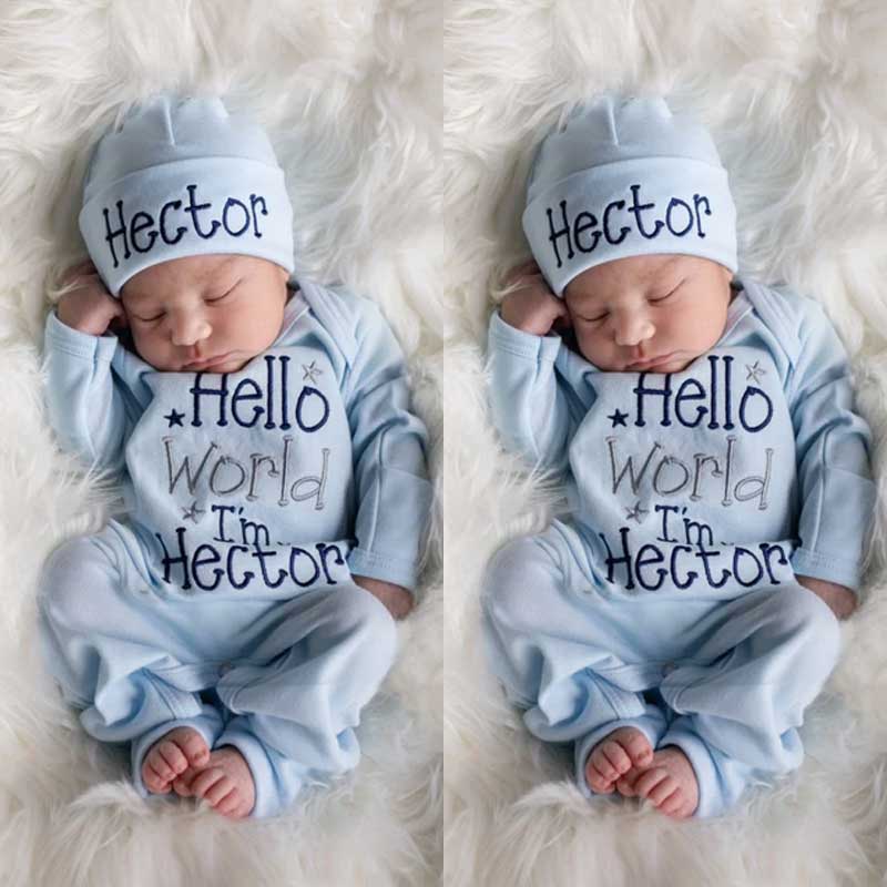 Personalized Baby Outfit Hello World Outfit