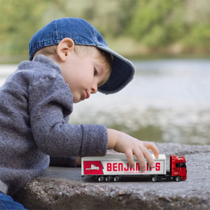 Personalized Toy Truck Customized with Your Child's Name on The Side of the Truck: Birthday, Back to School, Any Event for Children