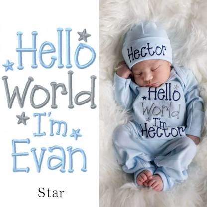Personalized Baby Outfit Hello World Outfit