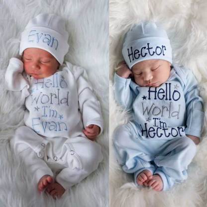 Personalized Baby Outfit Hello World Outfit