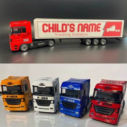 Personalized Toy Truck Customized with Your Child's Name on The Side of the Truck: Birthday, Back to School, Any Event for Children