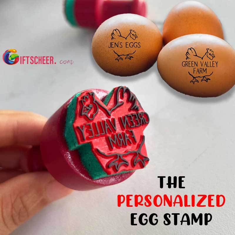 Personalized Chicken Egg Stamp Farm Label