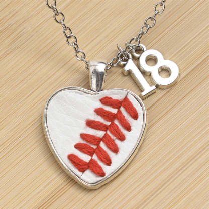 Baseball/Softball Necklace w/Seams/Laces Jewelry