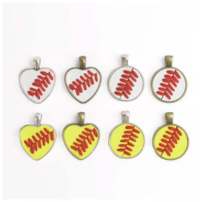 Baseball/Softball Necklace w/Seams/Laces Jewelry