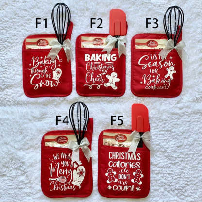 Personalized Christmas Pot Holder Baking Kit Christmas Gift for Neighbor