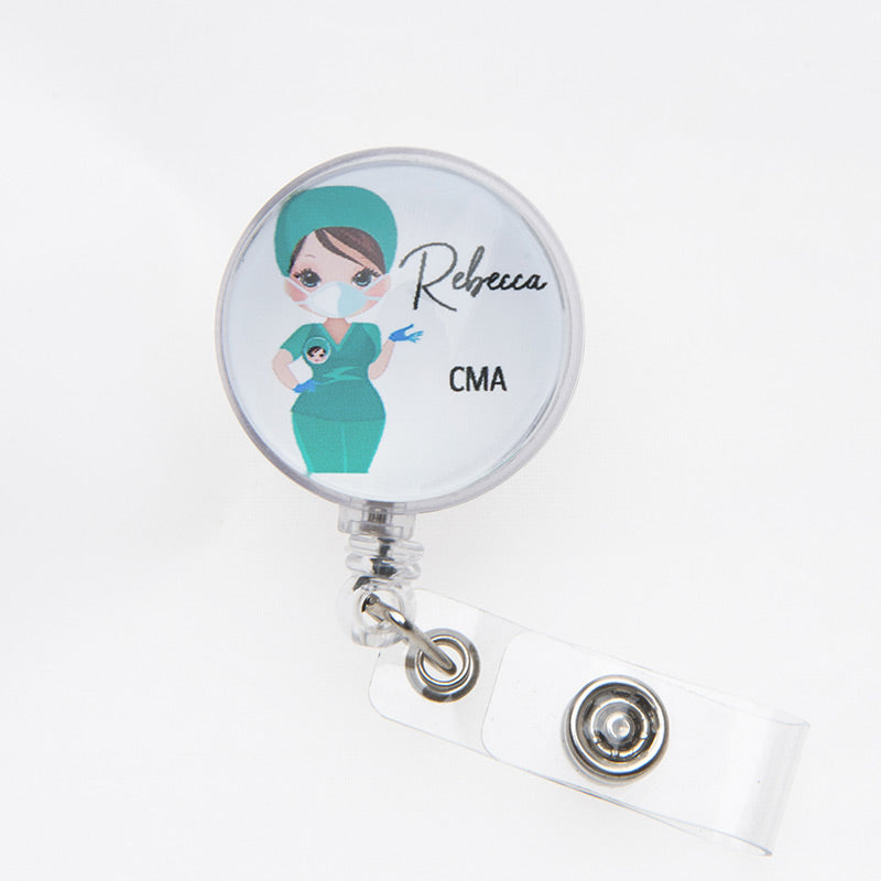 Personalized Nurse Badge Reel RN Nurse Badge Reel