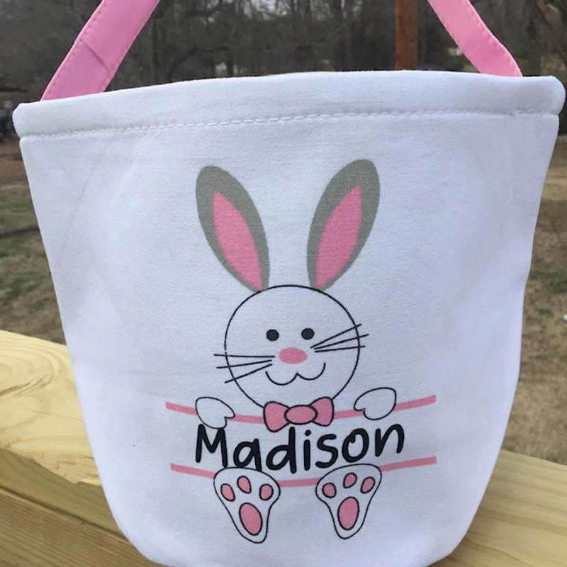 Personalized Easter Baskets Easter Bunny Bag Easter Basket with Name