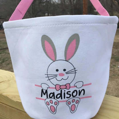 Personalized Easter Baskets Easter Bunny Bag Easter Basket with Name