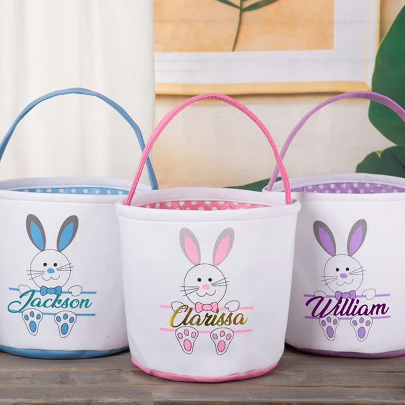 Personalized Easter Baskets Easter Bunny Bag Easter Basket with Name