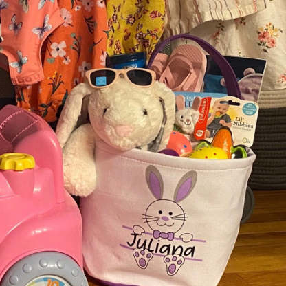 Personalized Easter Baskets Easter Bunny Bag Easter Basket with Name