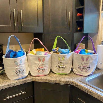 Personalized Easter Baskets Easter Bunny Bag Easter Basket with Name