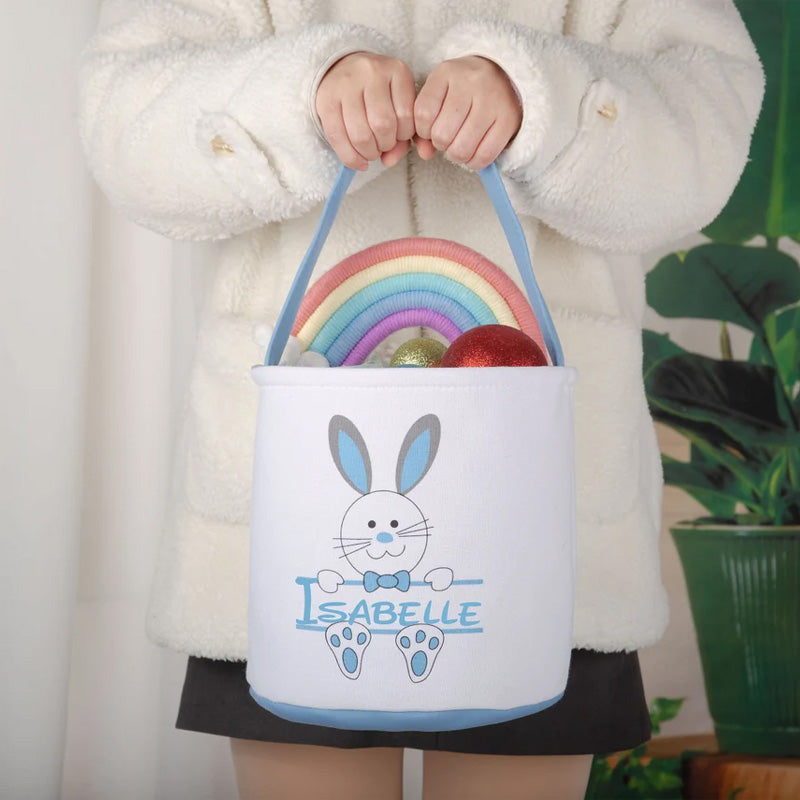 Personalized Easter Baskets Easter Bunny Bag Easter Basket with Name