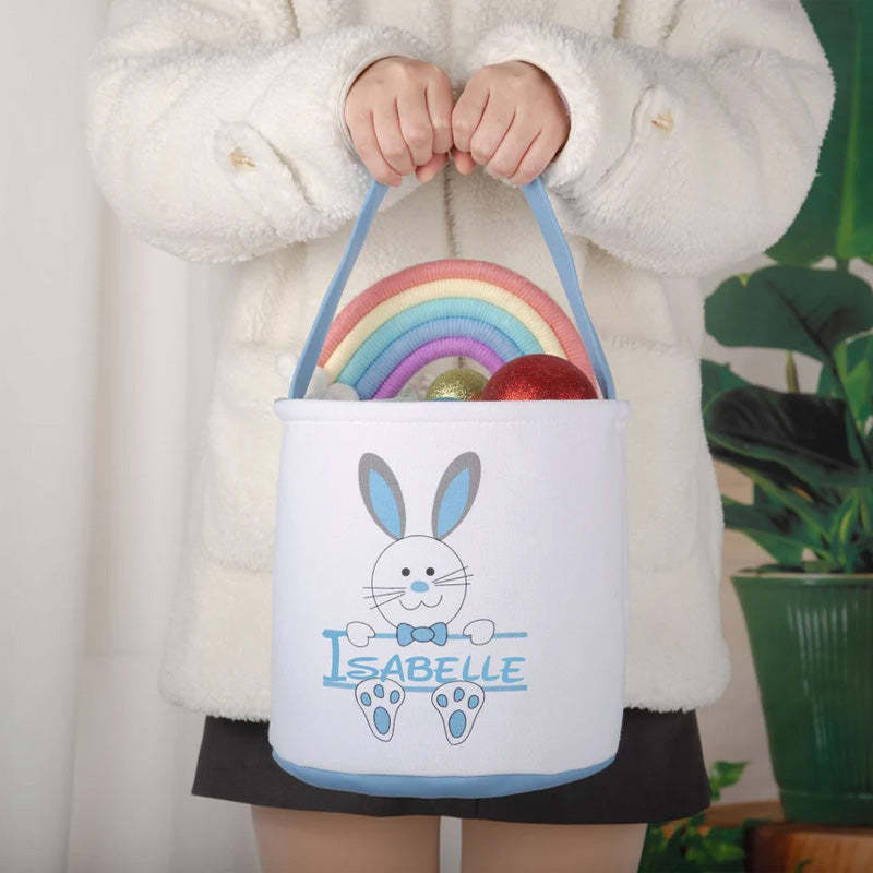 Personalized Easter Baskets Easter Bunny Bag Easter Basket with Name