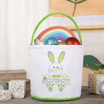 Personalized Easter Baskets Easter Bunny Bag Easter Basket with Name