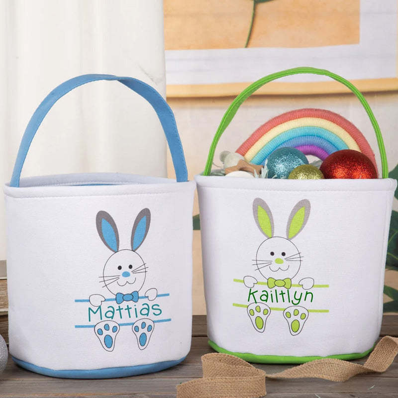 Personalized Easter Baskets Easter Bunny Bag Easter Basket with Name