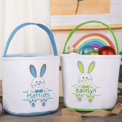 Personalized Easter Baskets Easter Bunny Bag Easter Basket with Name